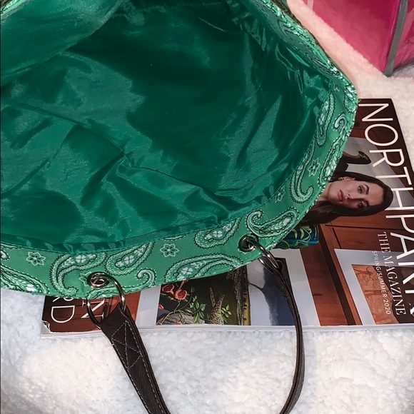 NEIMAN MARCUS BANDANA BAGS IN GREEN, RED & BLUE - Picture 6 of 8
